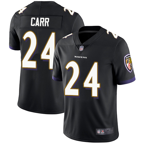 Baltimore Ravens Limited Black Men Brandon Carr Alternate Jersey NFL Football #24 Vapor Untouchable->nfl t-shirts->Sports Accessory